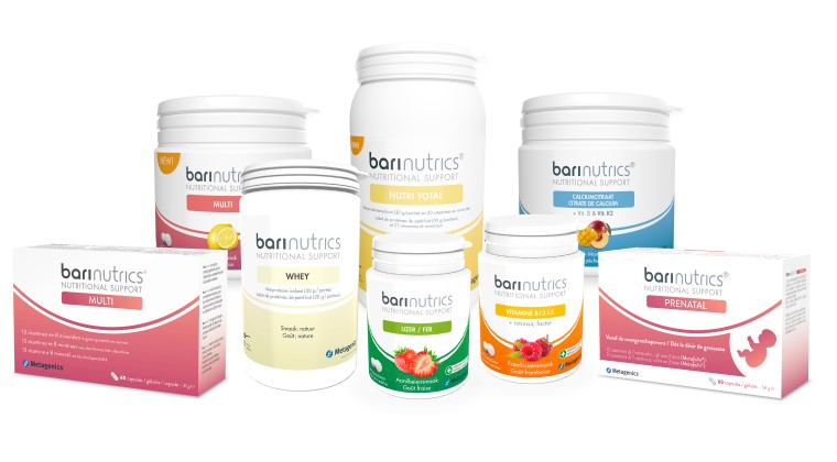 BariNutrics Multi vsebuje vitamine B1, B2, B3, B5, B6 in B12, ki podpirajo raven energije. Poleg folatov vitamina B6 in B12 prispevata k zmanjševanju utrujenosti.